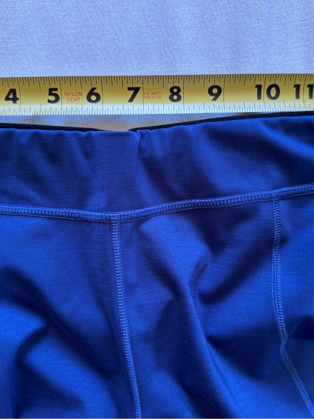 Patagonia Women’s Medium Blue Black Mesh Running Workout Leggings Activewear